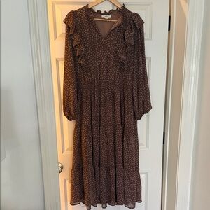 Entro Brown and mauve Floral Dress